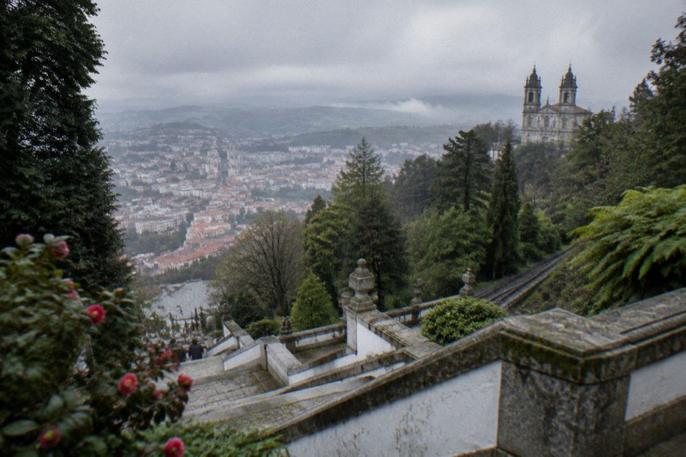View from the Bom Jesus terraces over the city of Braga and the Minho countryside beyond