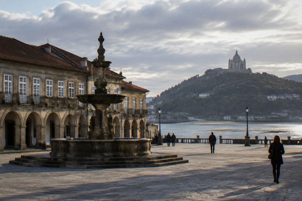 The basilica on Monte de Santa Luzia overlooking Viana do Castelo and the Atlantic