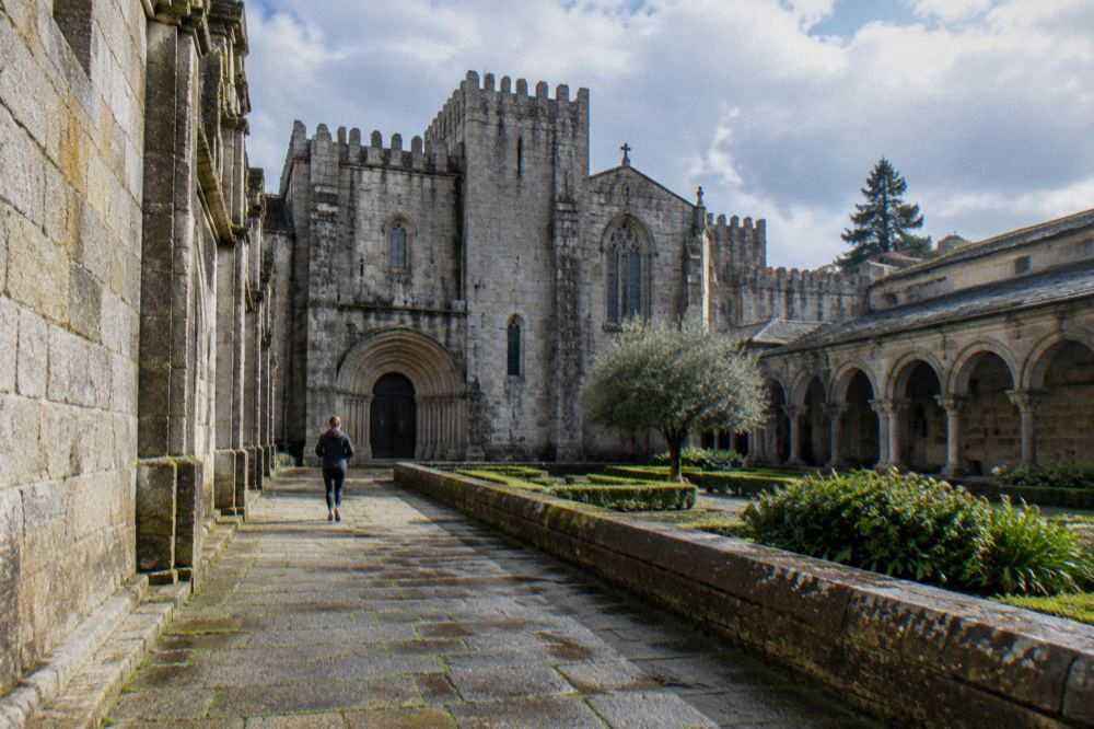 The granite cloister of the Sé de Braga cathedral