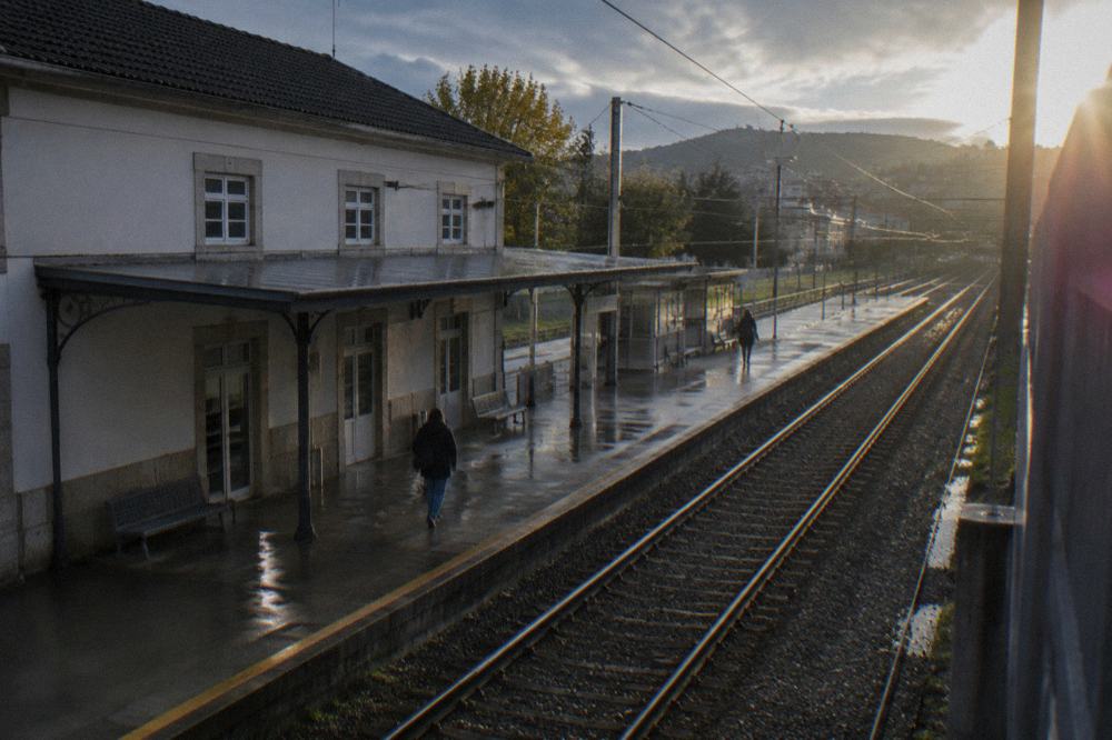 Alfa Pendular high-speed train at Braga station platform