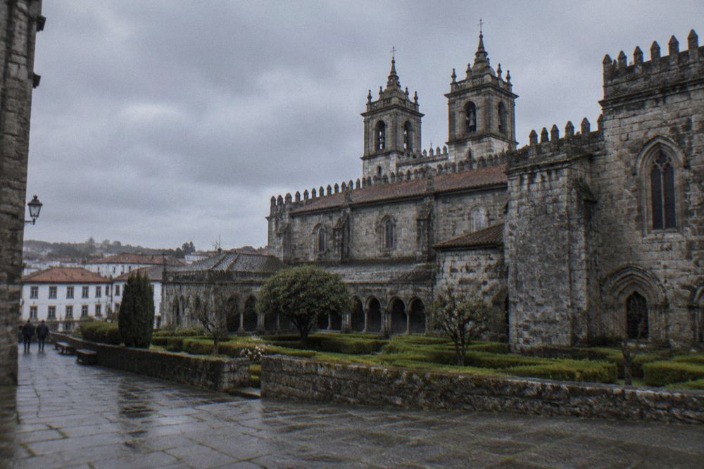 The twin towers of Braga Cathedral rising over the rooftops of the historic centre